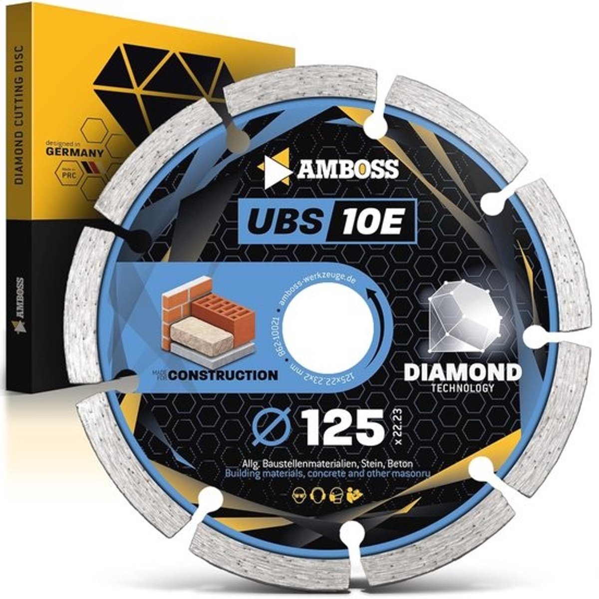 Diamant Doorslijpschijf 125 mm - Gesinterd voor Beton en Steen - Segmenthoogte 7 mm