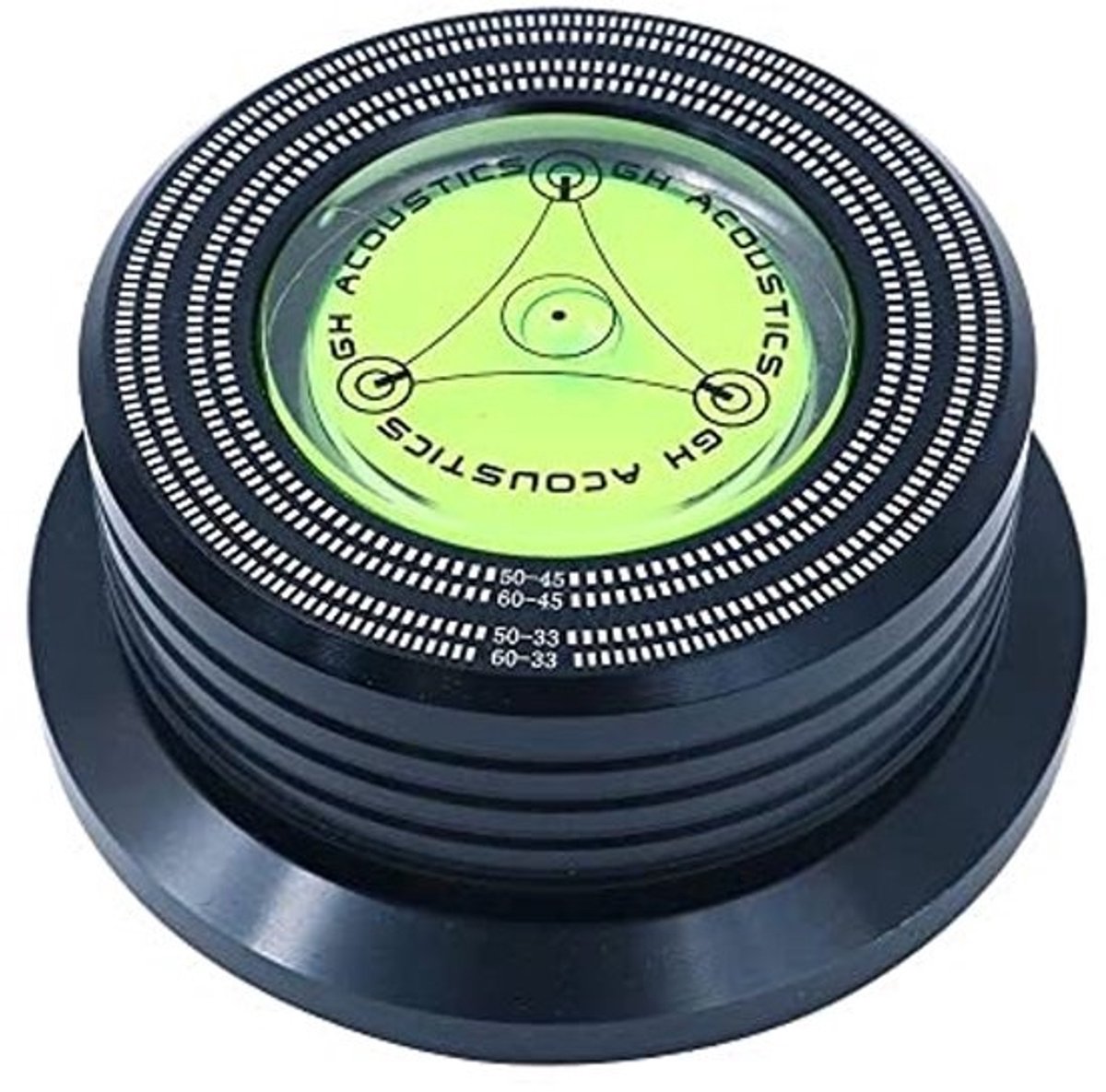 Bubble Level Speed Detection Turntable LP Vinyl Disc Stabilizer Clamp