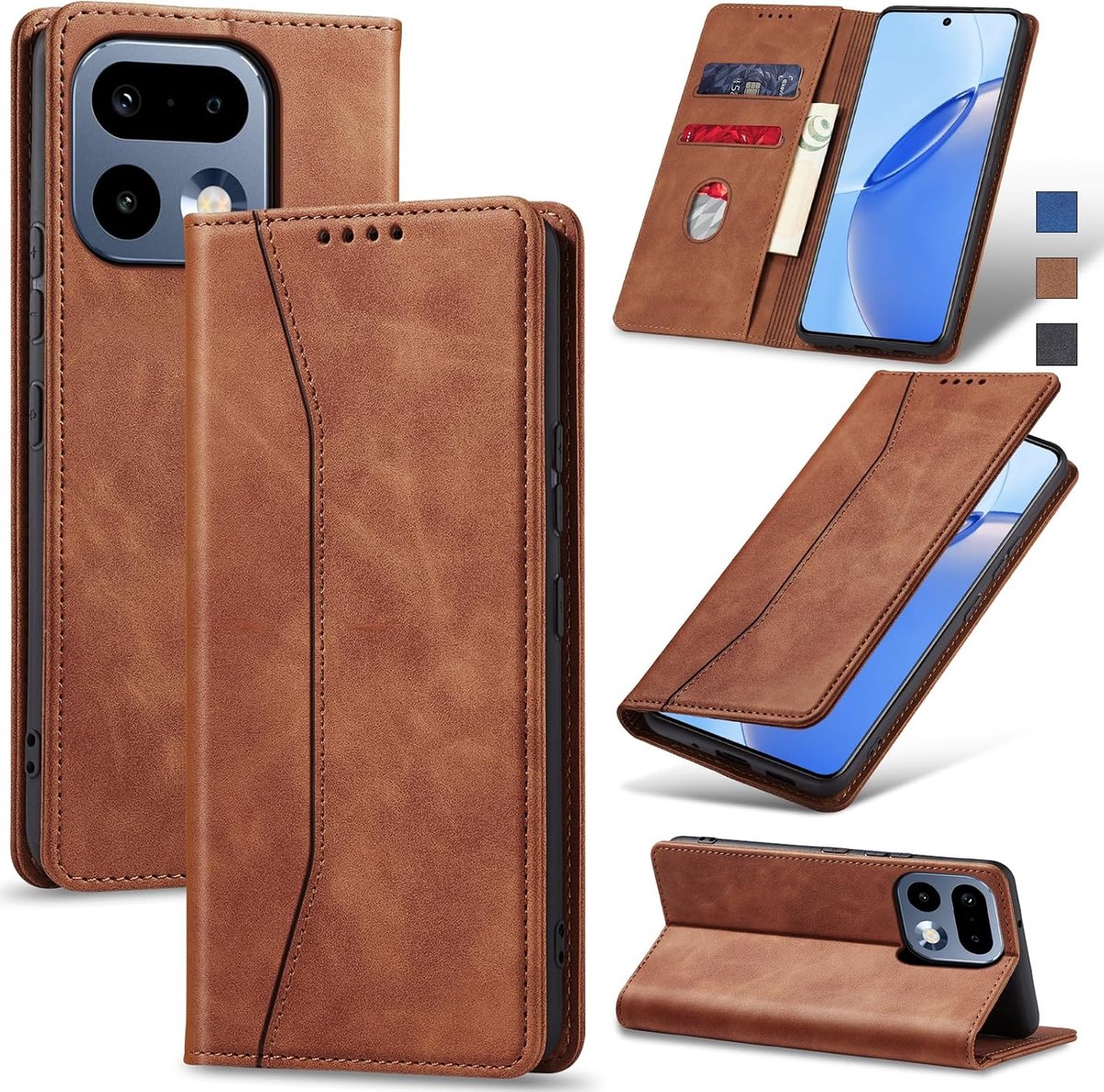 Hoesje voor Realme 16 Pro,Bruin