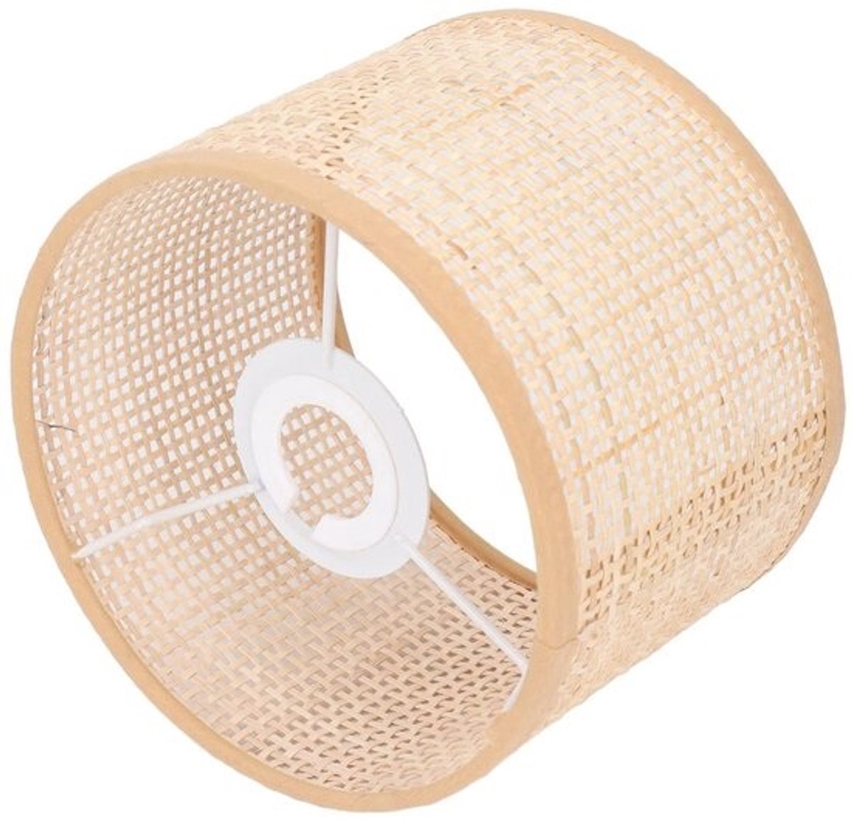 Dailygoody - Geweven Lichtkap - Rotan Lampenkap Vervanging - Lichtgewicht en Handgeweven - E27 en E14 Geschikt - Tafellamp Accessoire - Modern Design