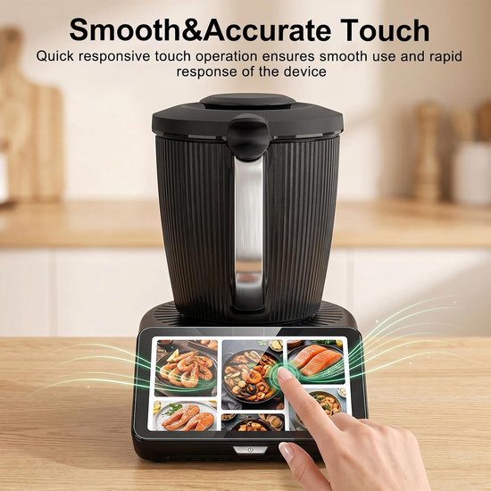 Displaybeschermfolie van gehard glas voor de Vorwerk Thermomix TM7, hardheid 9H, volledige afdekking, krasbestendig, zonder luchtbellen, transparante bescherming met hoge resolutie, 1 verpakking — afbeelding 4