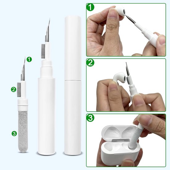 Transparante hoes compatibel met Airpods 4 met reinigingsset,zachte TPU-beschermhoes compatibel met Airpods 4 Generatie,met handriem, ondersteuning voor draadloos opladen,schokbestendig(Groen) — afbeelding 5