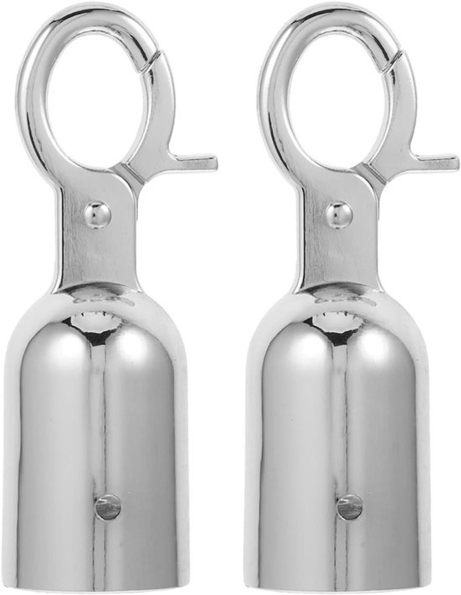 Rope End Stop Set met Haak - 2 Stuks Lanyard Eindstuk voor Tuin Touw Fittingen en Kord Lock Accessoires