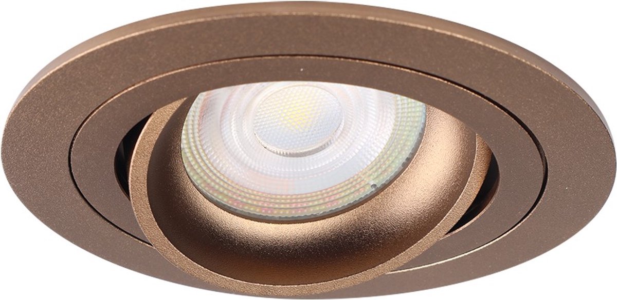 LED spot Beran rond brons - 2700K - 2 jaar garantie - zaagmaat 80-82mm