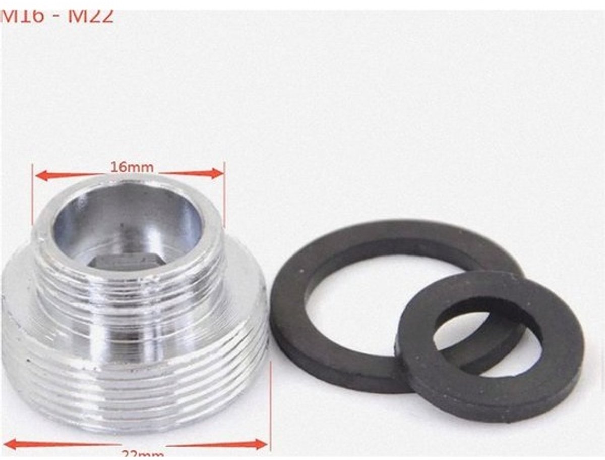 Metalen kraanadapter - geschikt voor keukenkraan - 2 stuks - zilver - messing