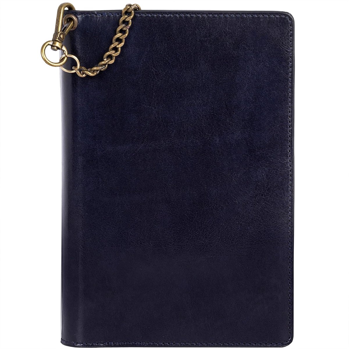 Resistance Lederen Notitieboekje A5, Vervangbaar Inzetstuk, Schrijfboek Heren en Dames, Leren Notebook Cover met Pennenlus en Afneembare Bladwijzer, Handgemaakt Italiaanse Volnerfleer, Blauw