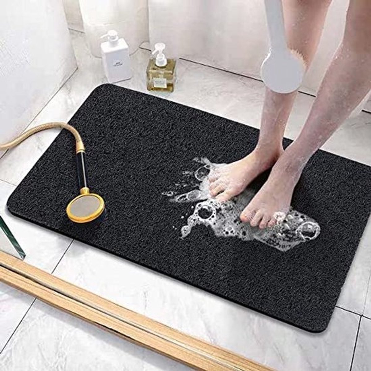 Antislip Badmat 60x40cm - Zachte, Schimmelbestendige Douchemat - Machinewasbaar voor Badkamer en Badkuip