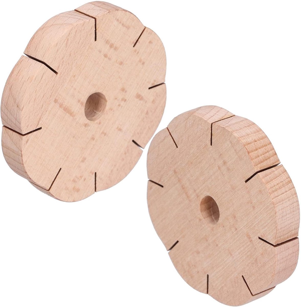 2 stuks armband kit bord voor koord, Kumihimo schijf 8 slots, hout gevlochten schijf armband lade haar Beader tool rond Kumihimo kralen koord schijf voor DIY armband gevlochten weven bord