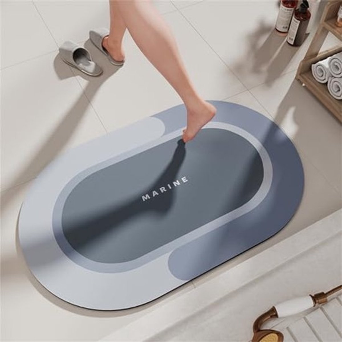 Super absorberende badmat 45 x 70 cm - Sneldrogende antislip vloermat voor badkamer en keuken