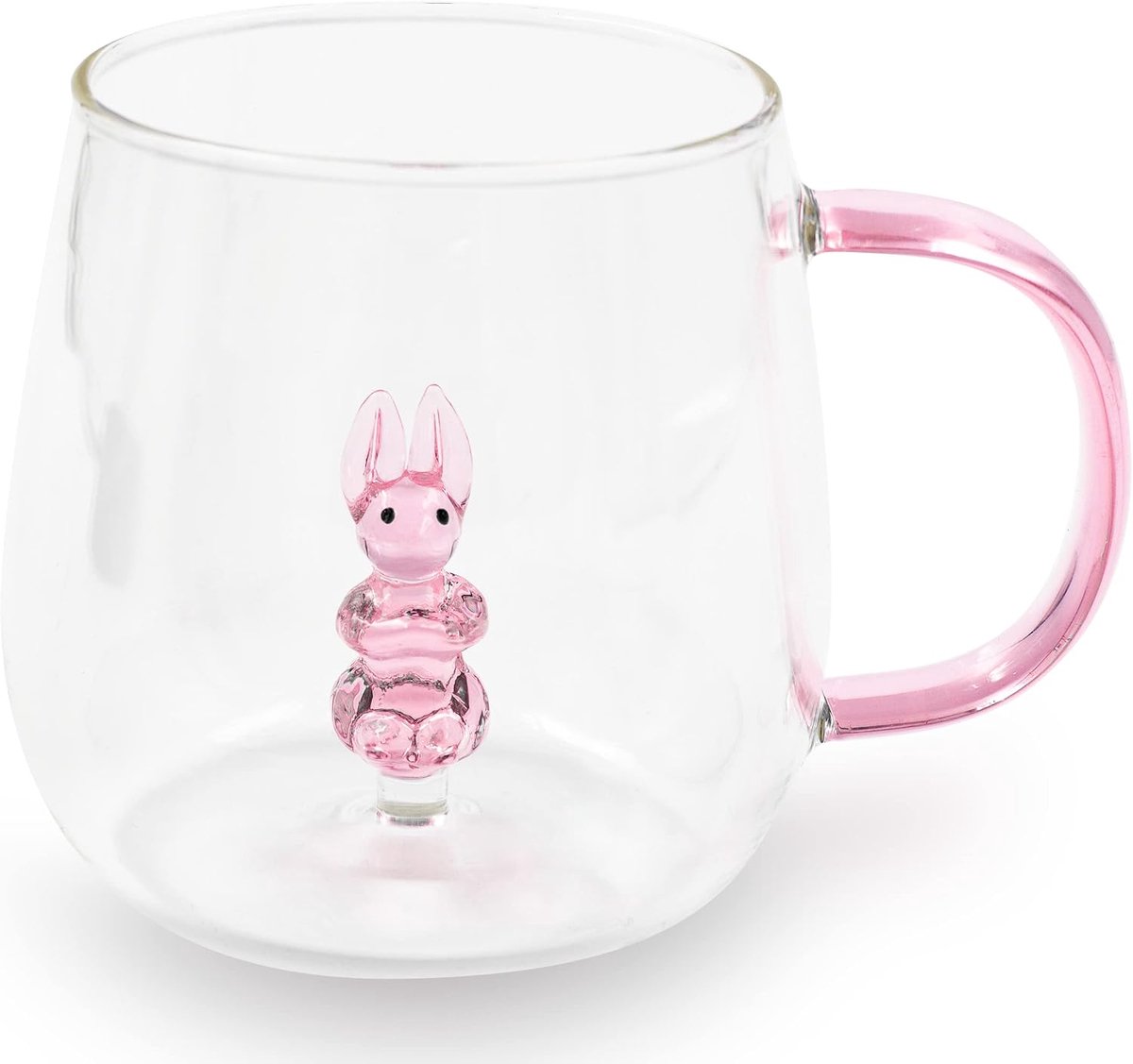 Mok Pasen glazen kopjes - thee mok kantoor - cappuccino kopjes - koffie glas kop konijn - hazenbeker