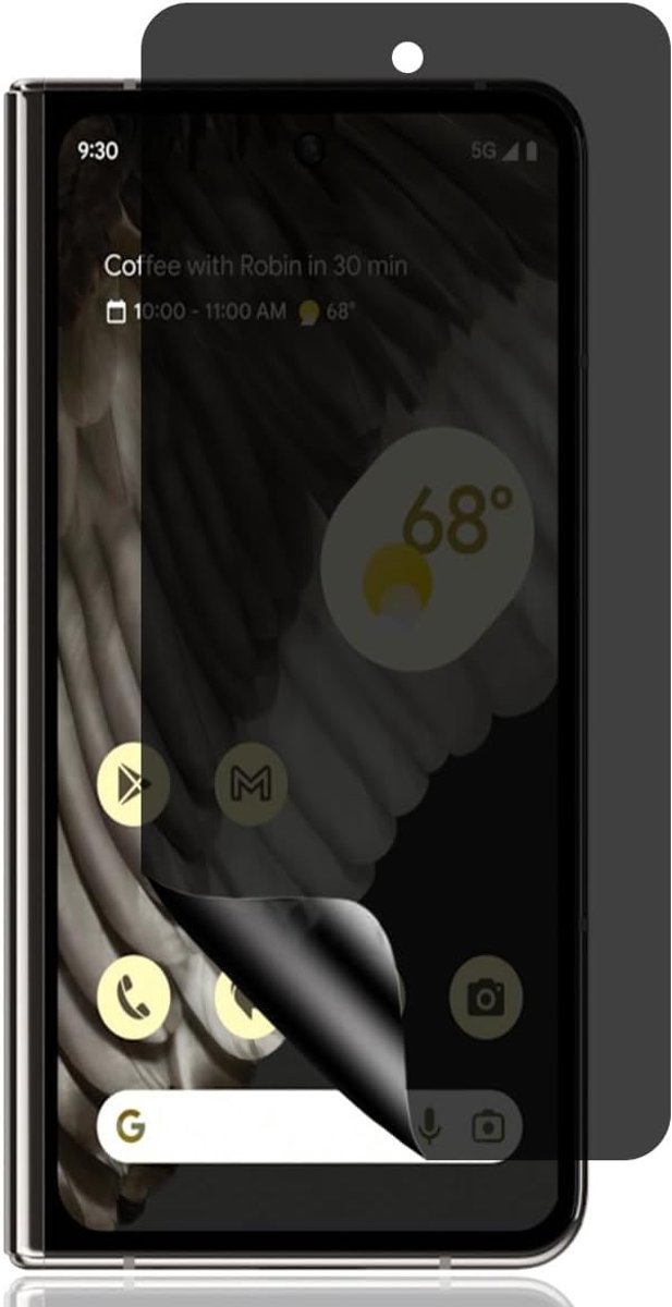 Anti-spionagebescherming voor Google Pixel Fold, bevat 1 stuks anti-spionage-TPU-displaybeschermfolie, krasbestendig/luchtbelvrij, met installatiegereedschap, displaybeschermfolie voor Google Pixel Fold