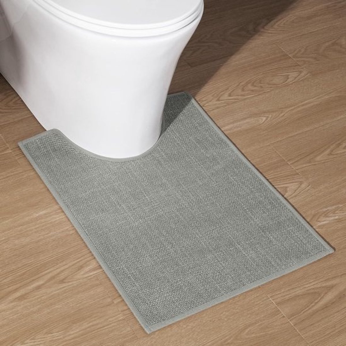 Badkamertapijt - Badmat Douchemat - Veilig Douchen - Antislip Rubberen Achterkant - 44 x 61 cm - Grijs