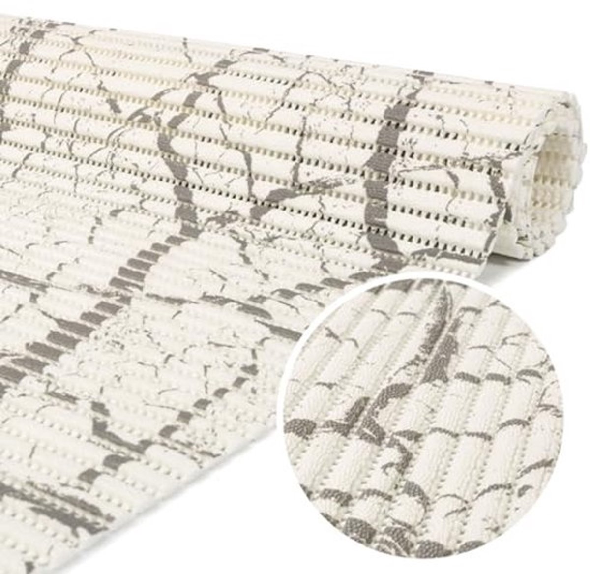 Zachte schuimmat voor badkamer, douche en wc, antislip, marmerdesign, 120 x 65 cm