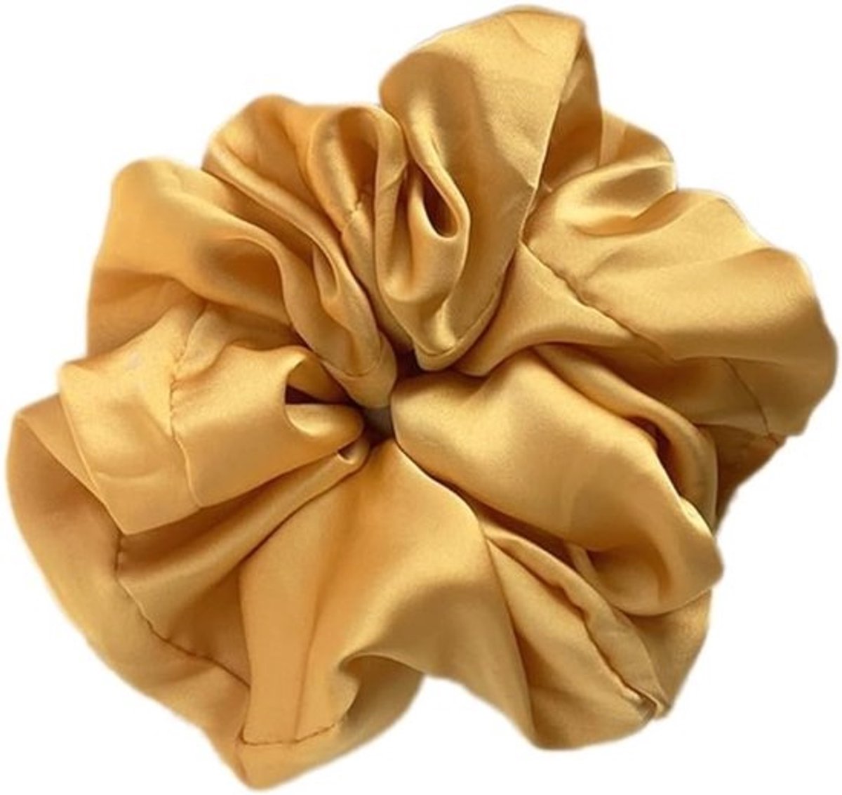 Zachte elastische scrunchies voor haar - Ponytail houders - Donkergeel