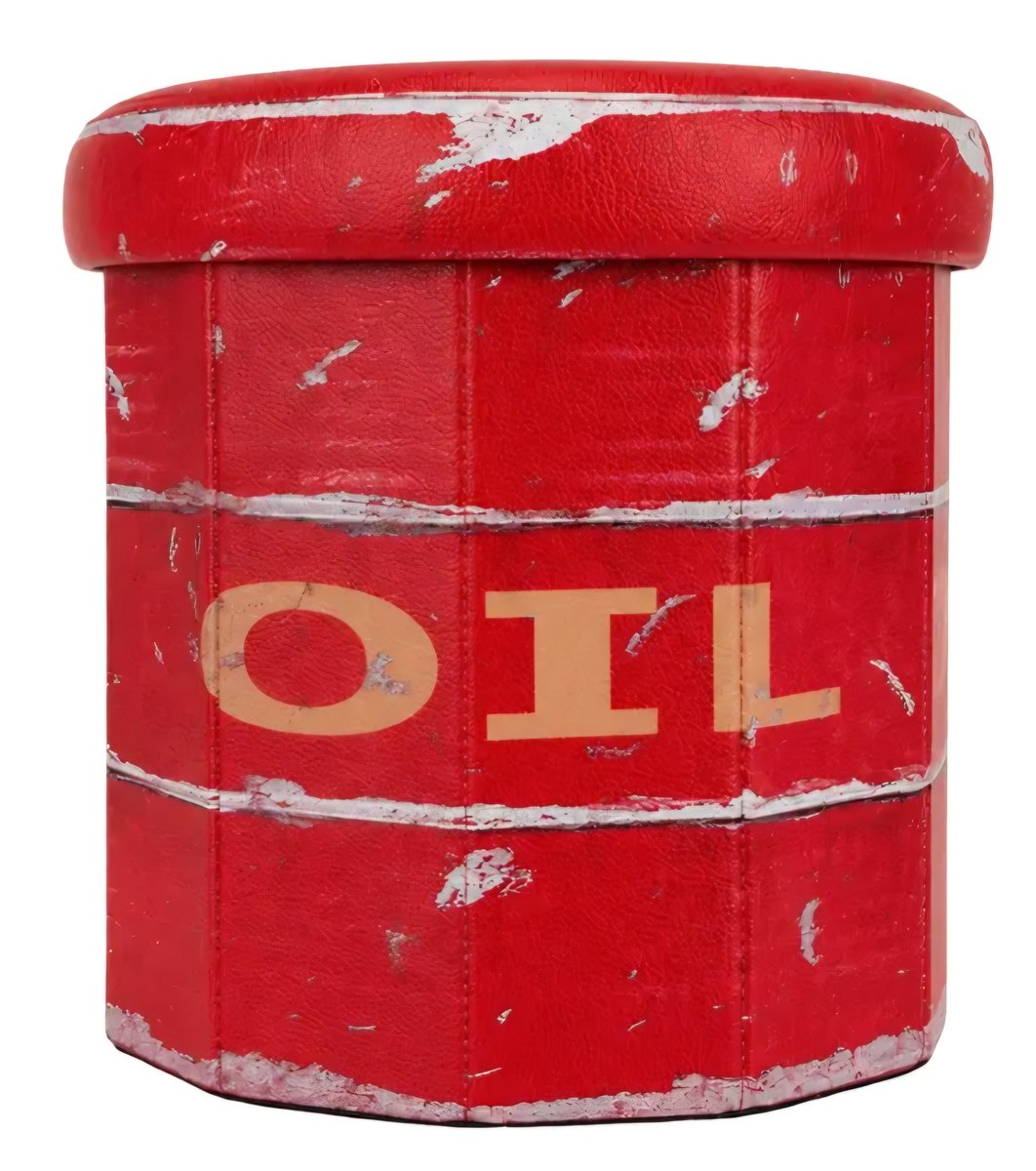 STAX - Opvouwbare opberg poef - Oil print