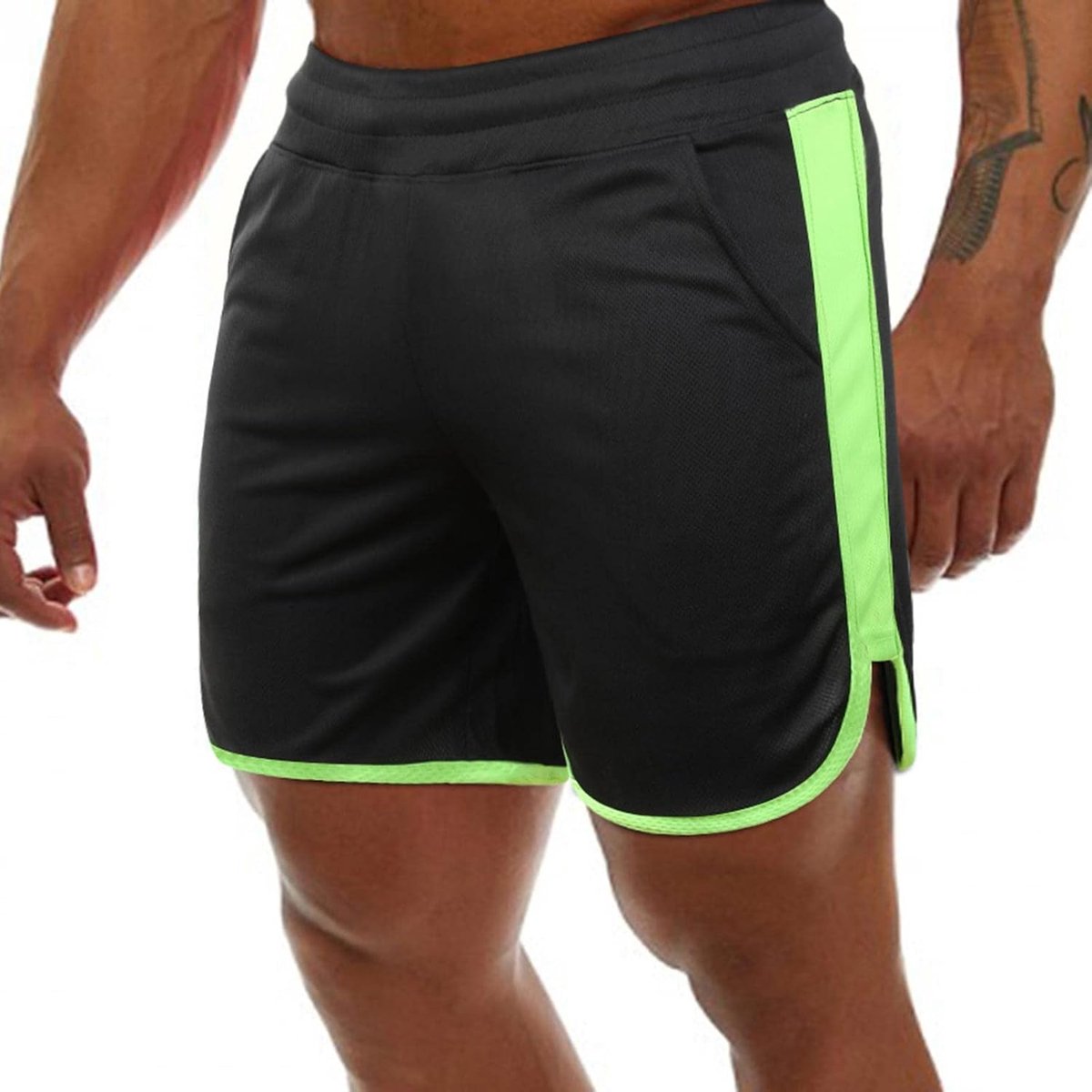 Shorts voor heren, hardlopen, licht, sportshorts, sneldrogend, met zak, sportlegging