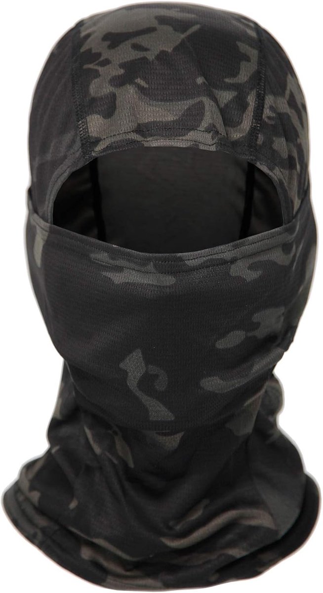 Bivakmuts, ademend volgelaatsmasker, multifunctionele zon, uv-bescherming, bivakmuts voor heren en dames, outdoor, sport, jacht, fietsen, motorrijden, skiën, sport, camouflage