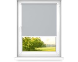 Zonder Boren - Verduisteringsrolgordijn, Rolgordijn Verduistering - 3 Soorten Montage, Zilveren Thermische Coating - Maanlichtgrijs, 1400x10