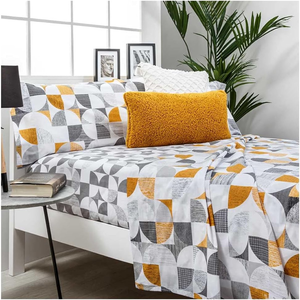 Dekbedovertrek Carnaby grijs, bed 150 x 190/200 cm, 50% katoen, 50% polyester, grijs