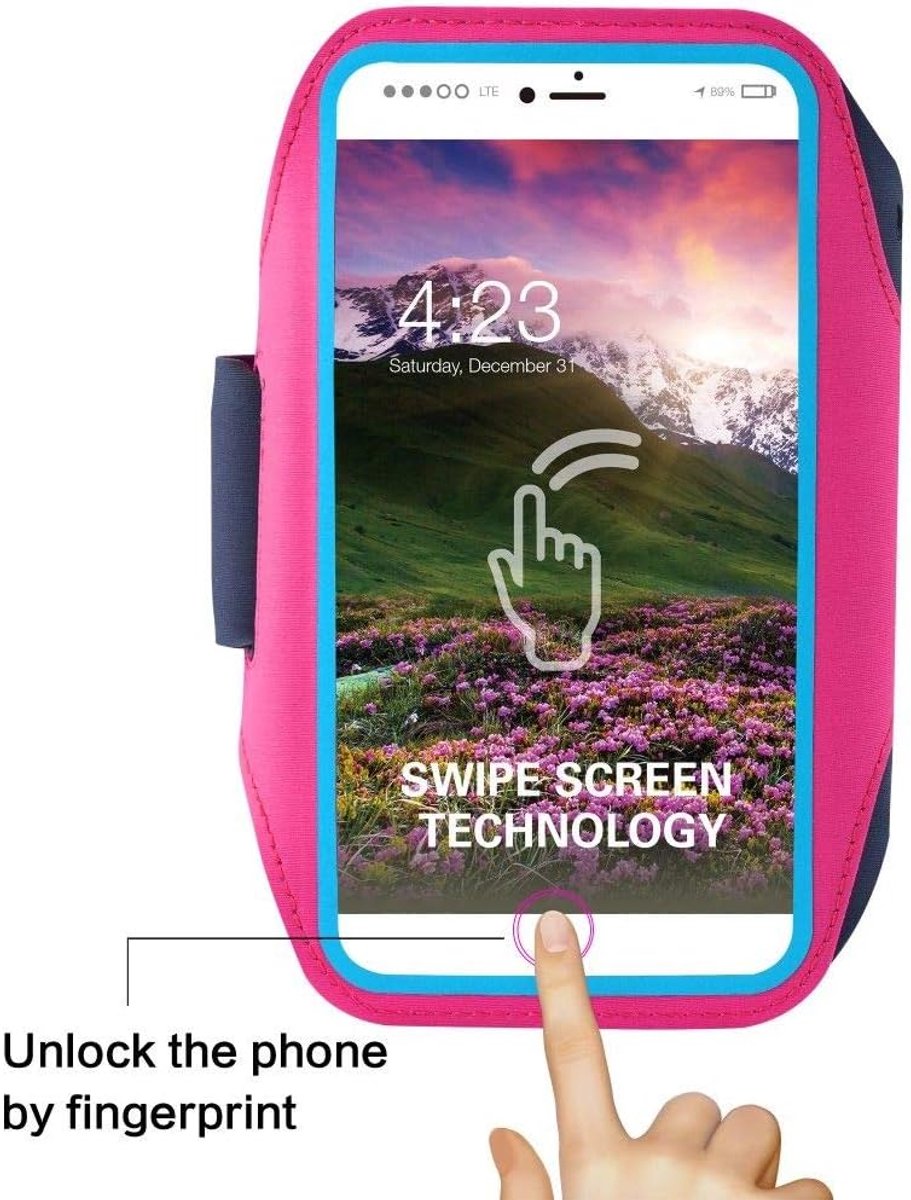 Hoes ultradunne armband sport wandelen hardlopen fitness fietsen sportschool voor QMobile M6 - roze