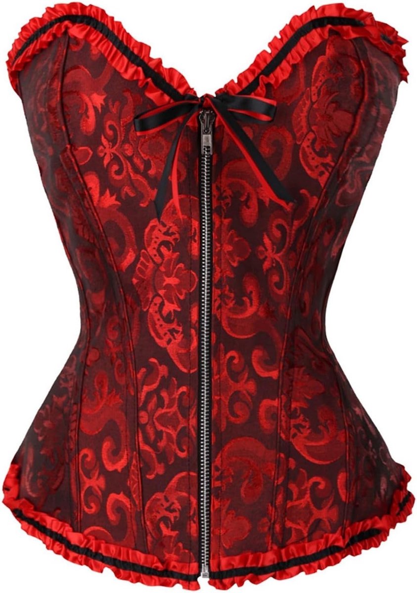 Korset voor dames, met veters, satijn, met baleinen, korset, bustier, grote maat, bruidslingerie, bodyshaper, gothic, onder de borst, top, body, sexy halloweenkostuum
