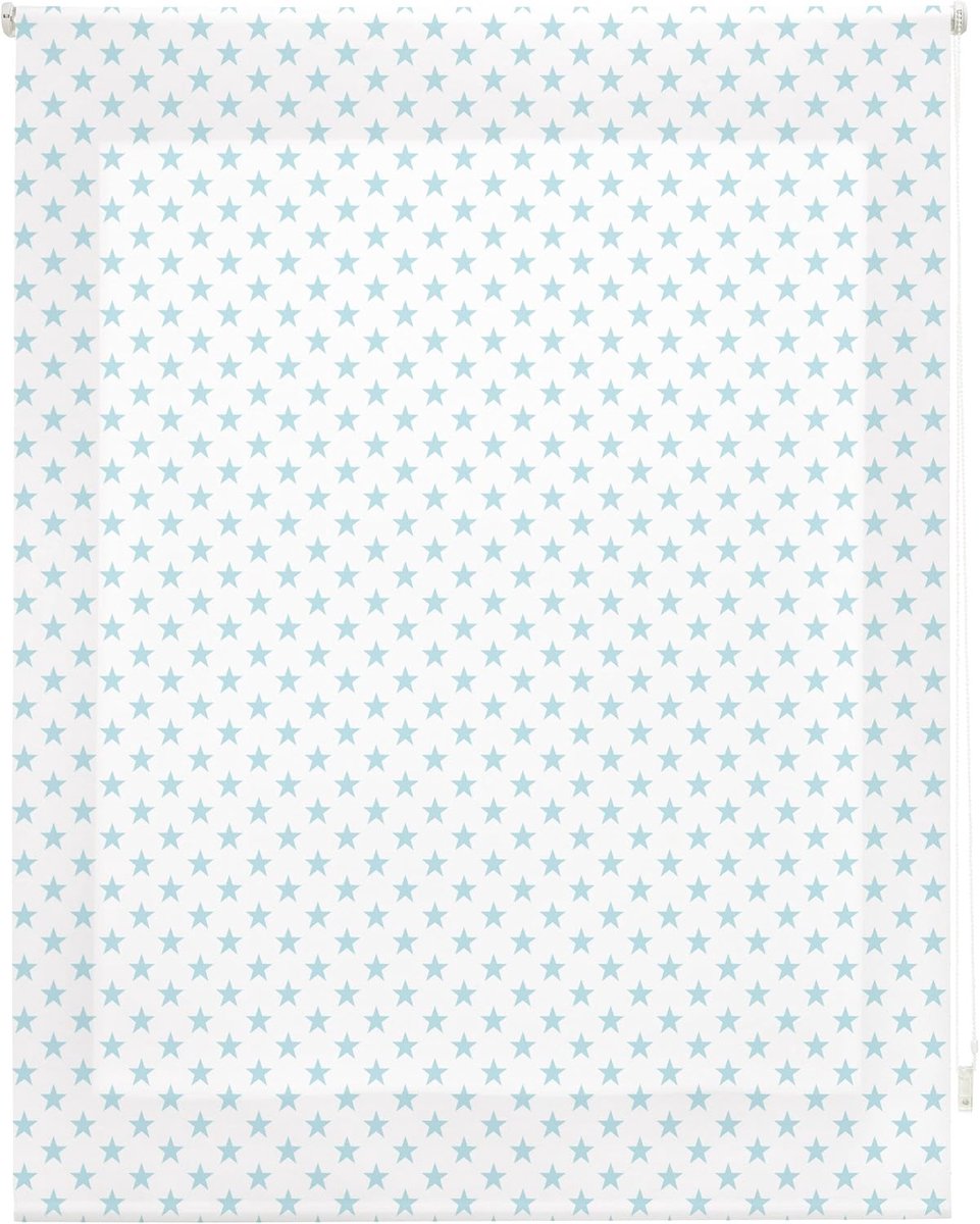 Blindecor Stars Roller, Stof, Blauw, 130 x 180 cm