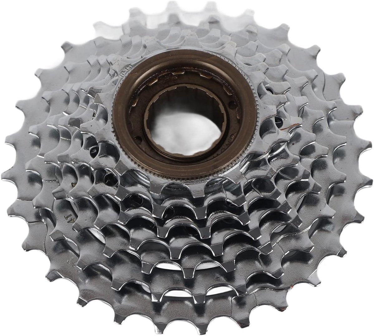 7 Speed ​​Freewheel, Gehard en Gehard Staal Roterend Vliegwiel, Zilver 13-28t Schroefdraadvliegwiel voor Mountainbikes, Elektrische Fietsen met Hoge Nauw