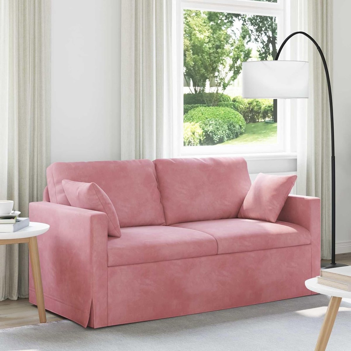 Sofa roze 158 x 78 x 80 cm fluweel