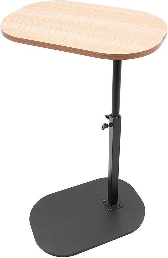 Zijtafel koffietafel, buffet tafel C-vorm, woonkamer en slaapkamer koffietafel houtkleur. — afbeelding 2