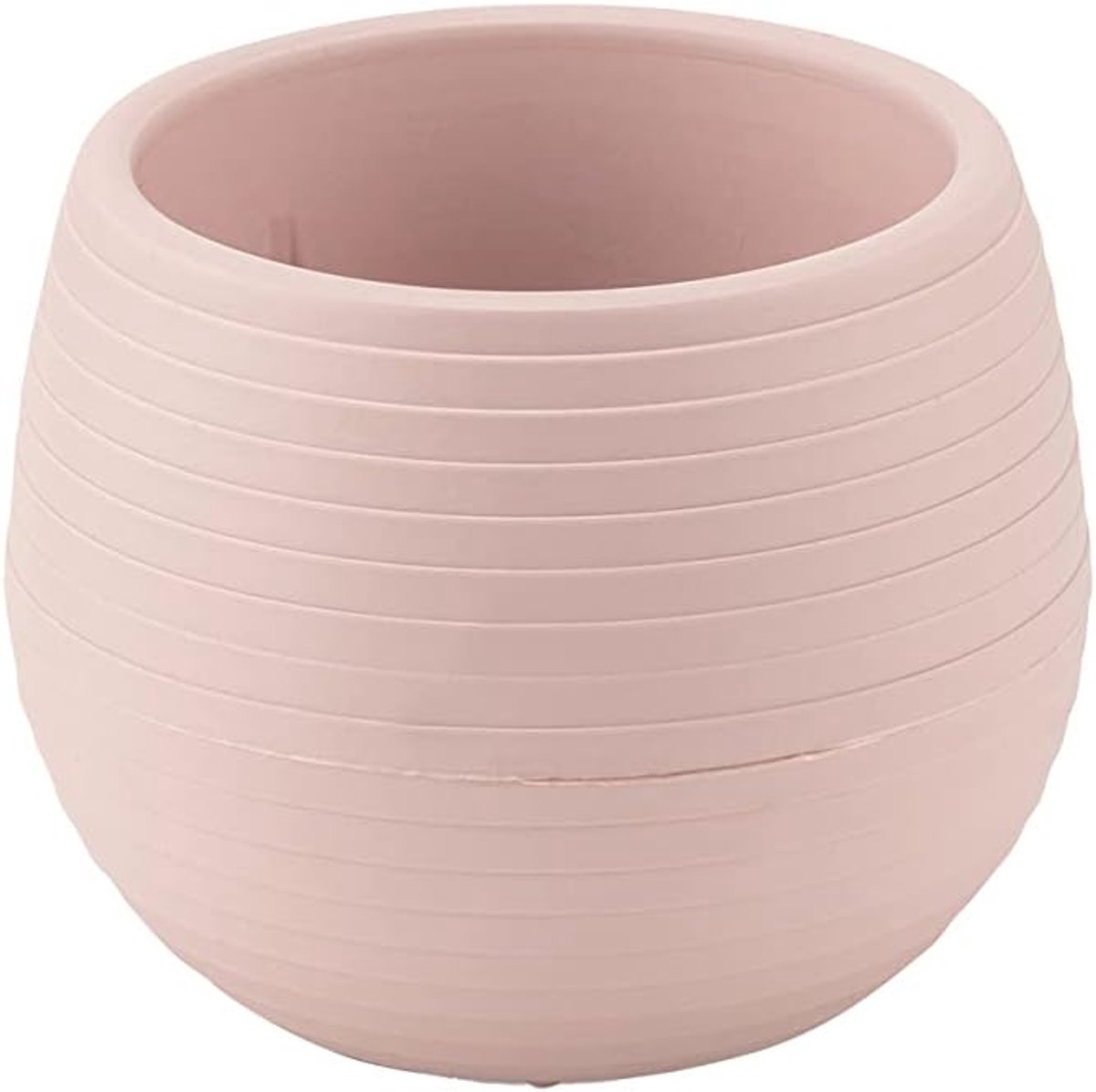 6st ronde cactus bloempotjes roos 6cm met wateropvang drainage UV-bestendig
