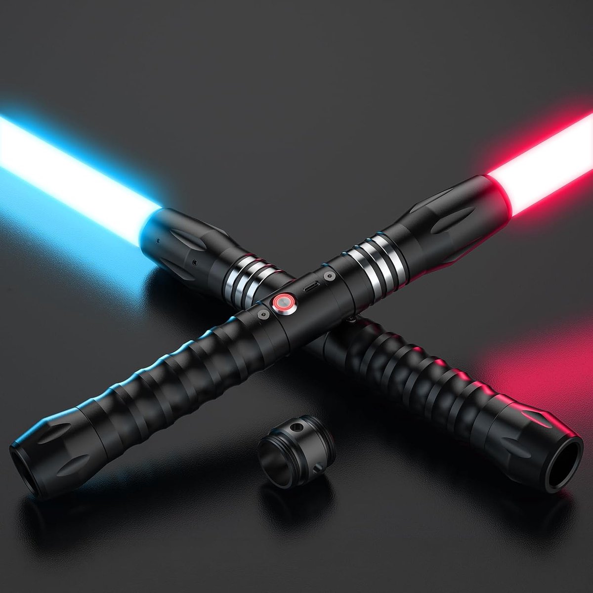 Zwaad Laser RGB 24 Kleuren, Zwaad Laser Star War Oplaadbare USB-C met geluid FX en metalen handvat, 102 CM Lichtzwaard voor kinderen en volwassenen Verjaargadeken Halloween Rollenspellen (Prisma 2pc)
