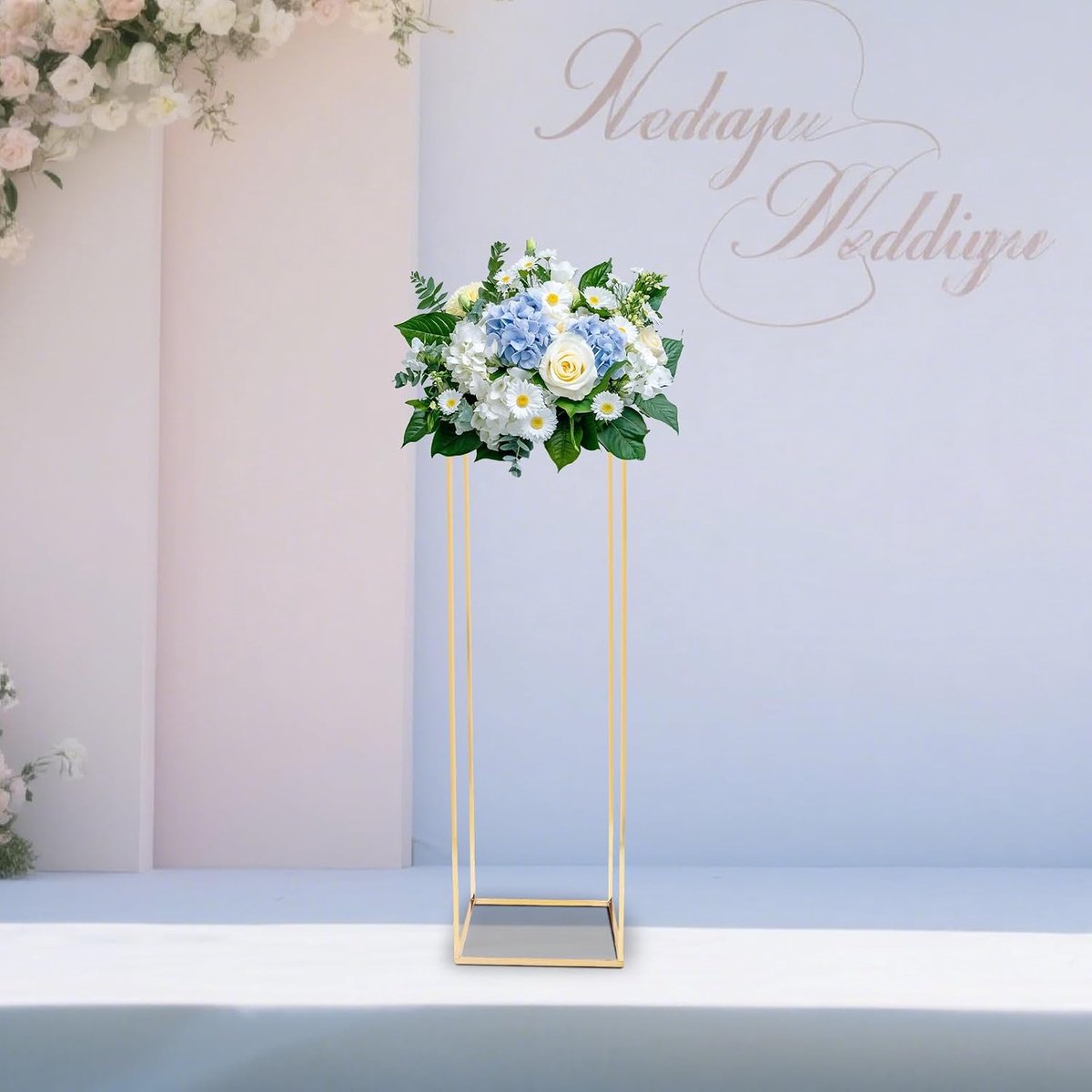 28/29/31 cm, gouden bloemenstandaard, bloemenzuilen, metalen bloemenkruk, decoratieve zuilen, bruiloftsdecoratie, geschikt voor tafeldecoraties bij bruiloften, bruiloftsfeesten en woondecoratie (29)