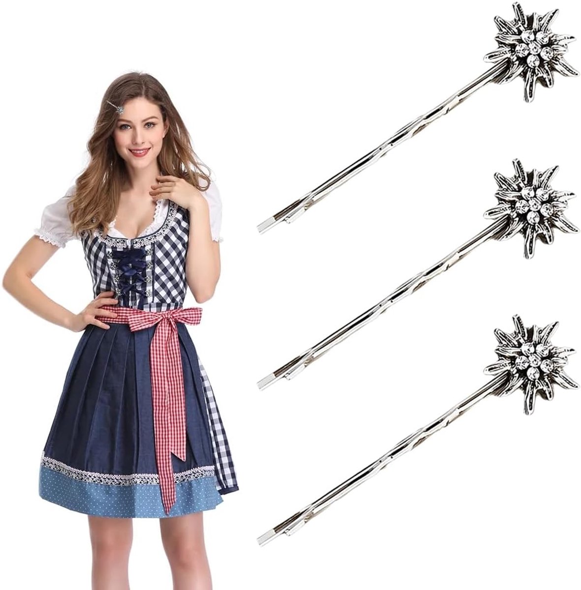 Haarspelden haaraccessoires Oktoberfest voor vrouwen traditionele sieraden Dirndl Wiesn
