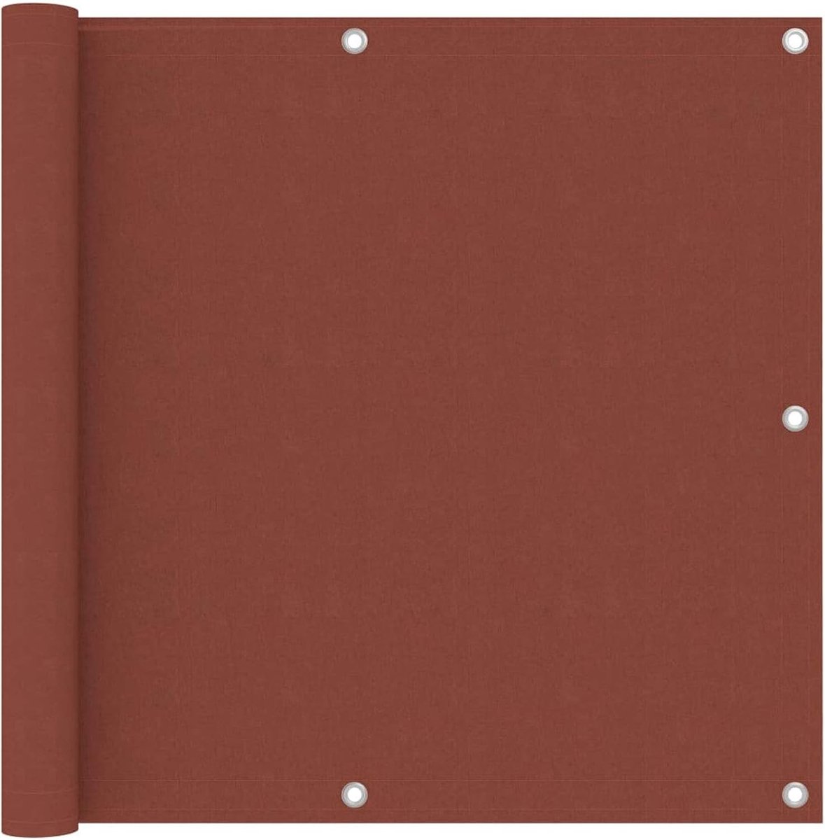 Balkon-inkijkbescherming balkonscherm balkonscherm inkijkbescherming 90 x 500 cm (B x L), beschermt tegen uv-stralen, aluminium ogen, waterdicht, PU-gecoat Oxford-weefsel, terracotta-rood