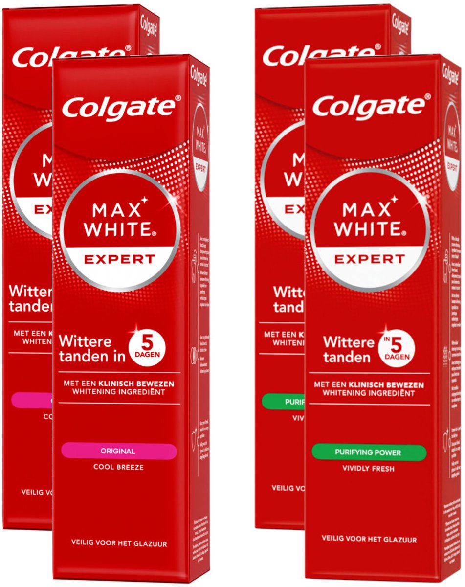Colgate Max White Original Purifying Power - Mixverpakking - 300ml (4x75ml)