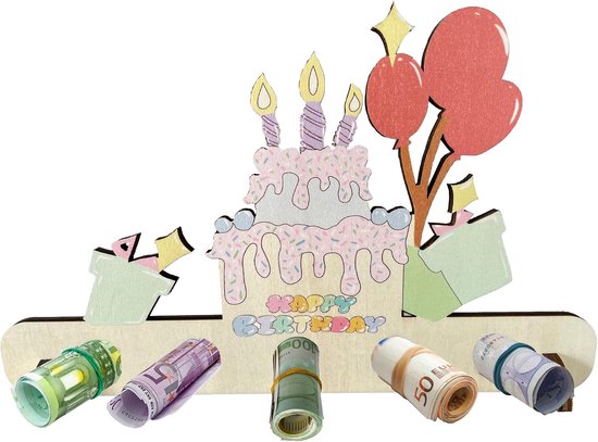 geldgeschenken verjaardag hout vrouwen en mannen, cadeaus voor 18e verjaardag man vrouw, cadeau voor 60e verjaardag 70e verjaardag geldcadeau voor vrienden, familie — afbeelding 5