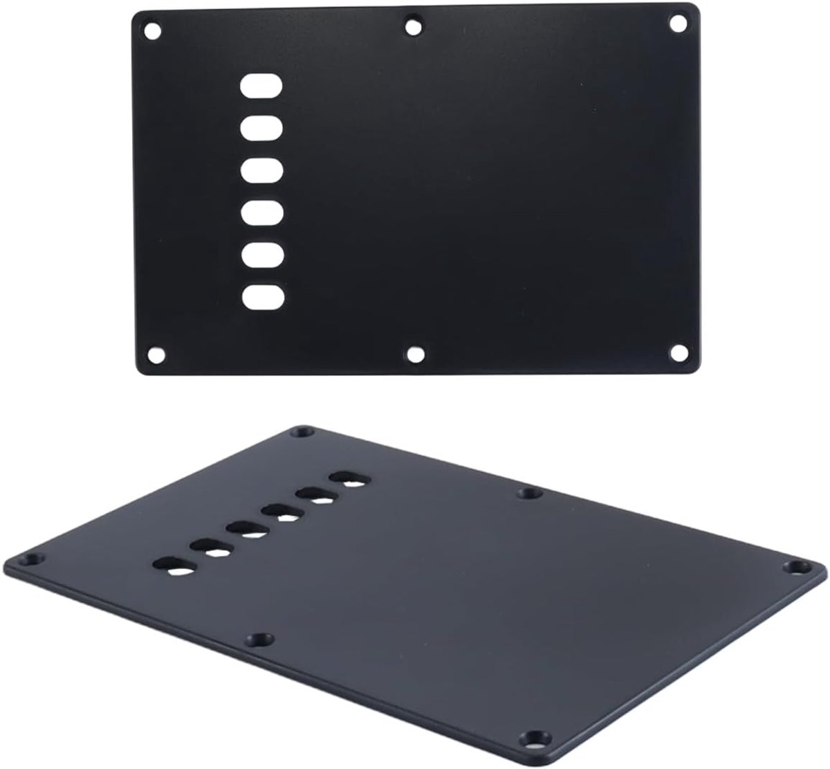 tremolo-achterplaat met 6 snaargaten, 1 laag, voor elektrische gitaar (1 laag, zwart)