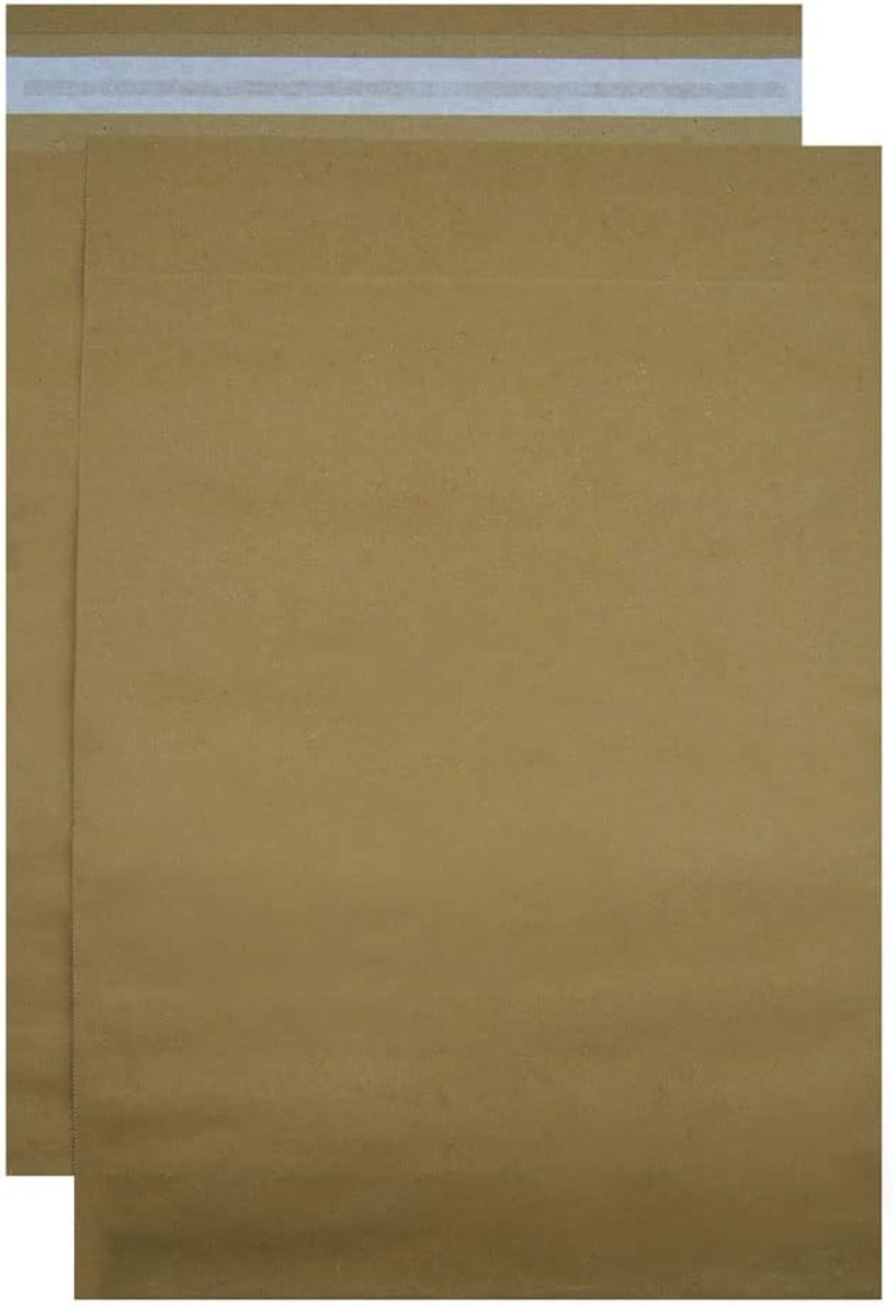 Verzendtassen van kraftpapier, optiek, ondoorzichtig, met zelfsluiting, licht hechtend en robuust, grote bruine enveloppen, verschillende maten, 300 x 360 x 100 mm, 100 stuks