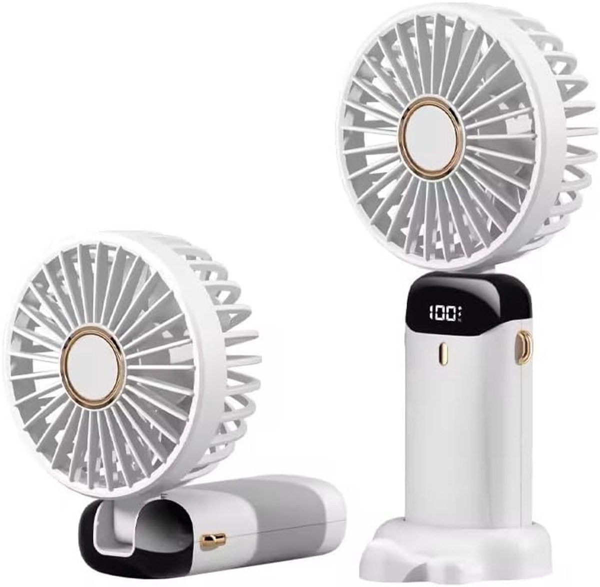 Ventilator - Draagbaar - Handventilator Oplaadbaar - 5 Standen