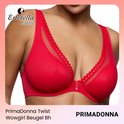 Rode PrimaDonna Twist Wowgirl beugel bh met tule en festonrandje