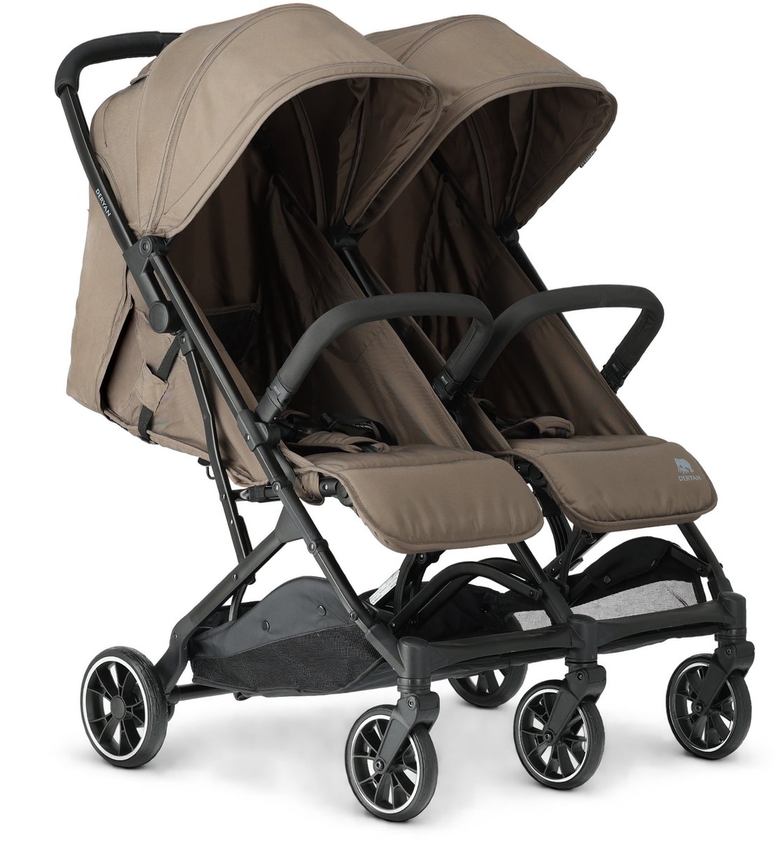 Deryan Rolo X2 Duo Buggy - 2 persoons - Compact & lichtgewicht - Hazel – foto 6