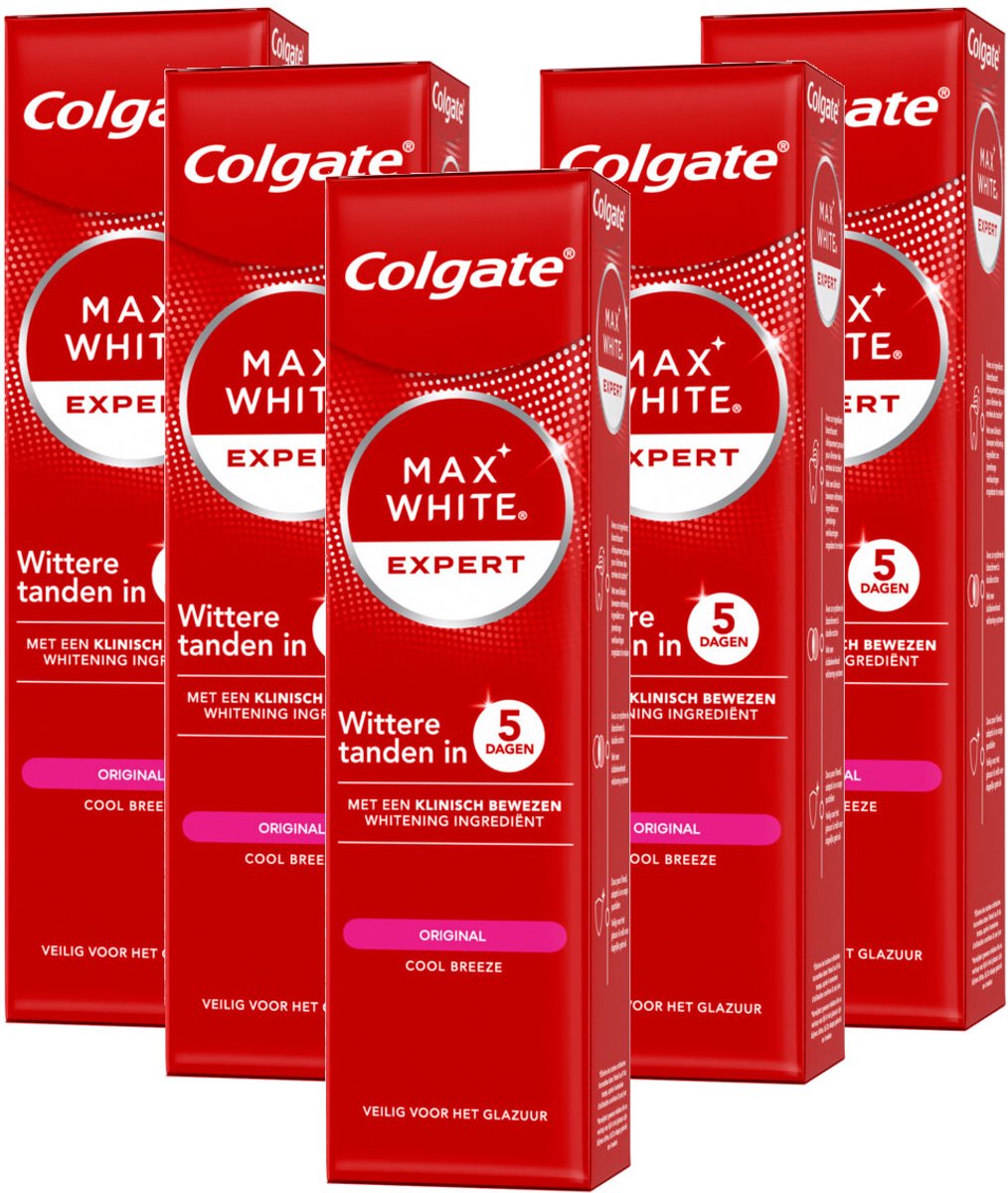 Colgate Max White Expert Original - Multipack - Tandpasta - 375ml (5x75ml)