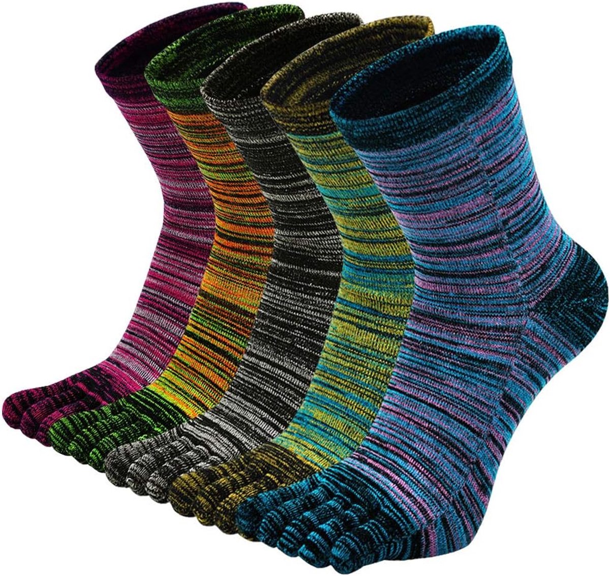 Sokken Heren Sportsokken Vijf Vingersokken Katoenen Sneaker Sokken met 5 tenen, Toe Socks for Men, EU39-44, 3/4/5 paar