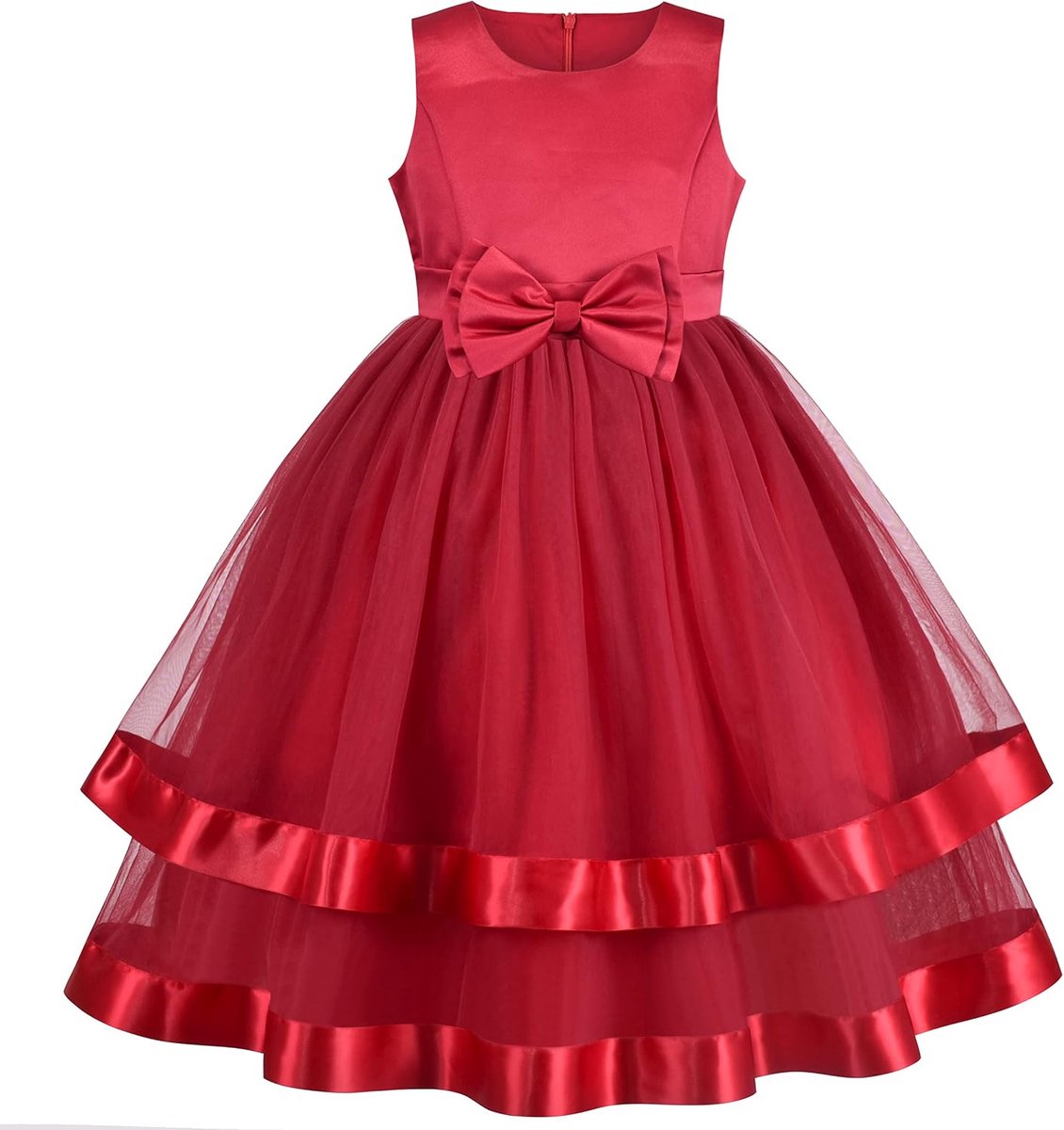 Fashion Meisjesjurk Bloemen Mouwloos voor Bruiloft en Feest 110-146