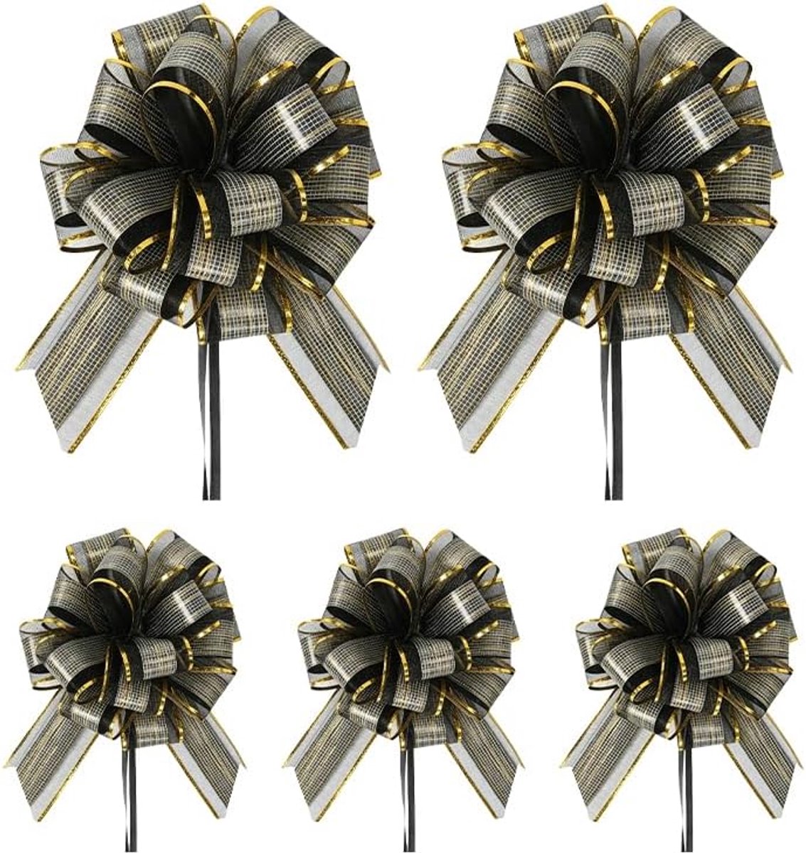 Strikken om te trekken, strikken van organza lint voor geschenkverpakking, decoratie van bruiloft, feest, Kerstmis, Valentijnsdag, verjaardag, blauw, groen, zwart