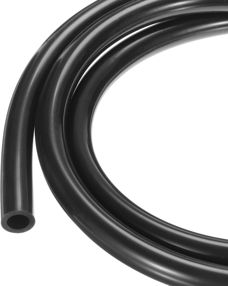 2 m (6,5 voet) Siliconen slang 9,5 mm ID 14,3 mm OD Zwart Industriële kunststof slang Pure siliconen slangen voor pomp Sifonering Drainage Irrigatie Brouwen, 3/8" x 9/16"