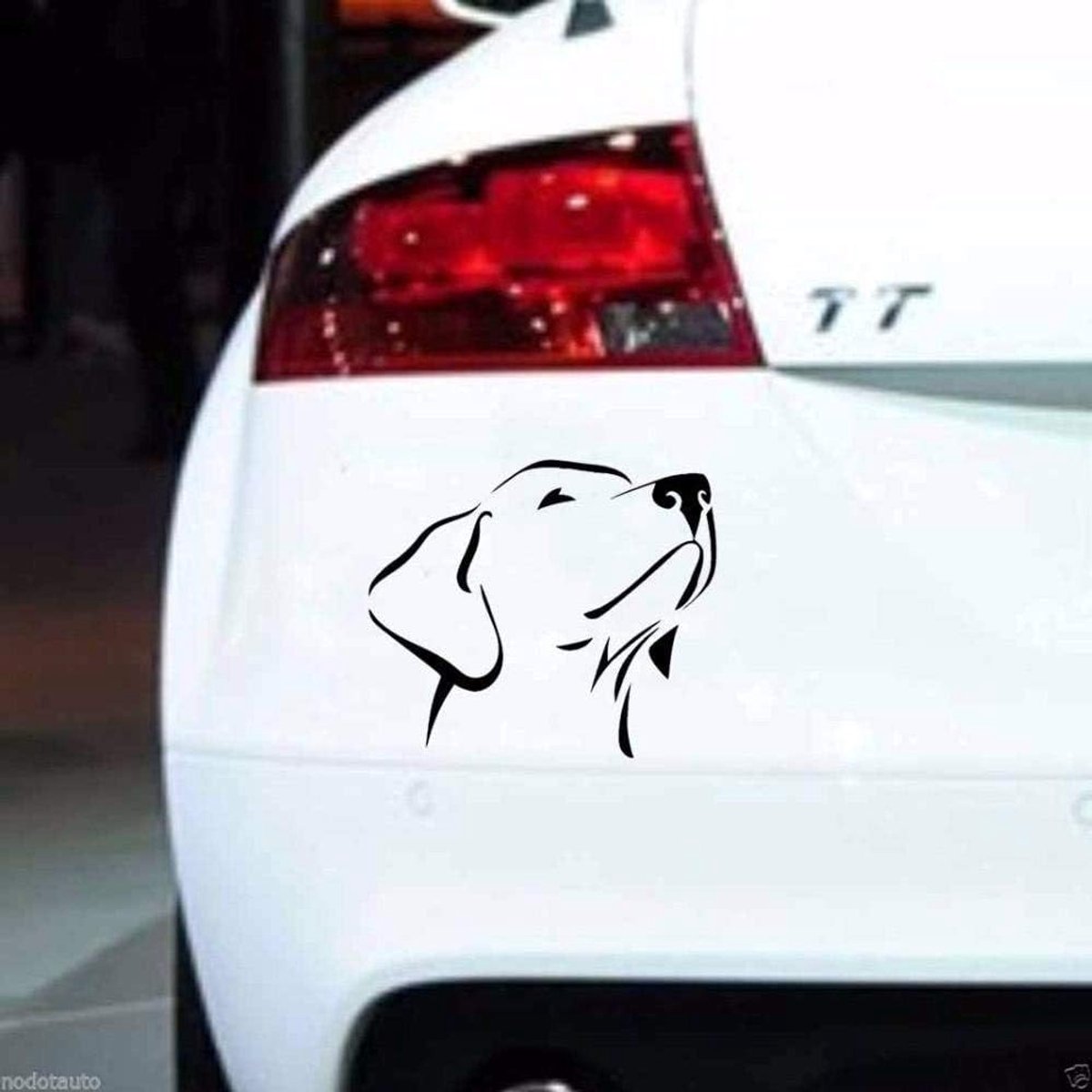 Retriever Hond Fun Raamsticker Vinyl Decal Zwart/Wit 14CM x 12CM