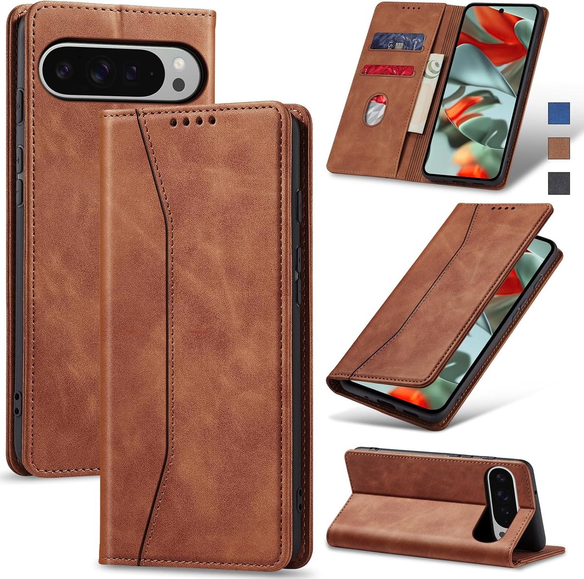 Hoesje voor Google Pixel 9 Pro XL,Bruin