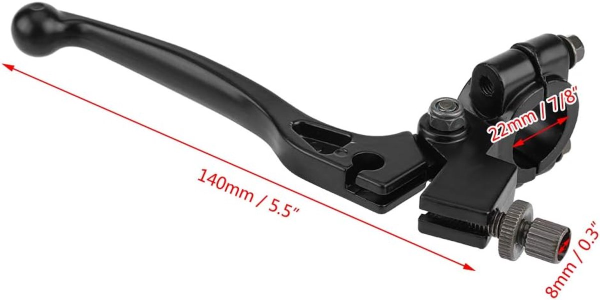 22 Mm 7/8 Inch Remkoppelingshendel, Motorfiets 7/8 Inch Verstelbare Korte Inklapbare Koppeling Remhendel CNC Aluminium (22 Mm) Remkoppelingshendel voor - Dirt Pit Bike