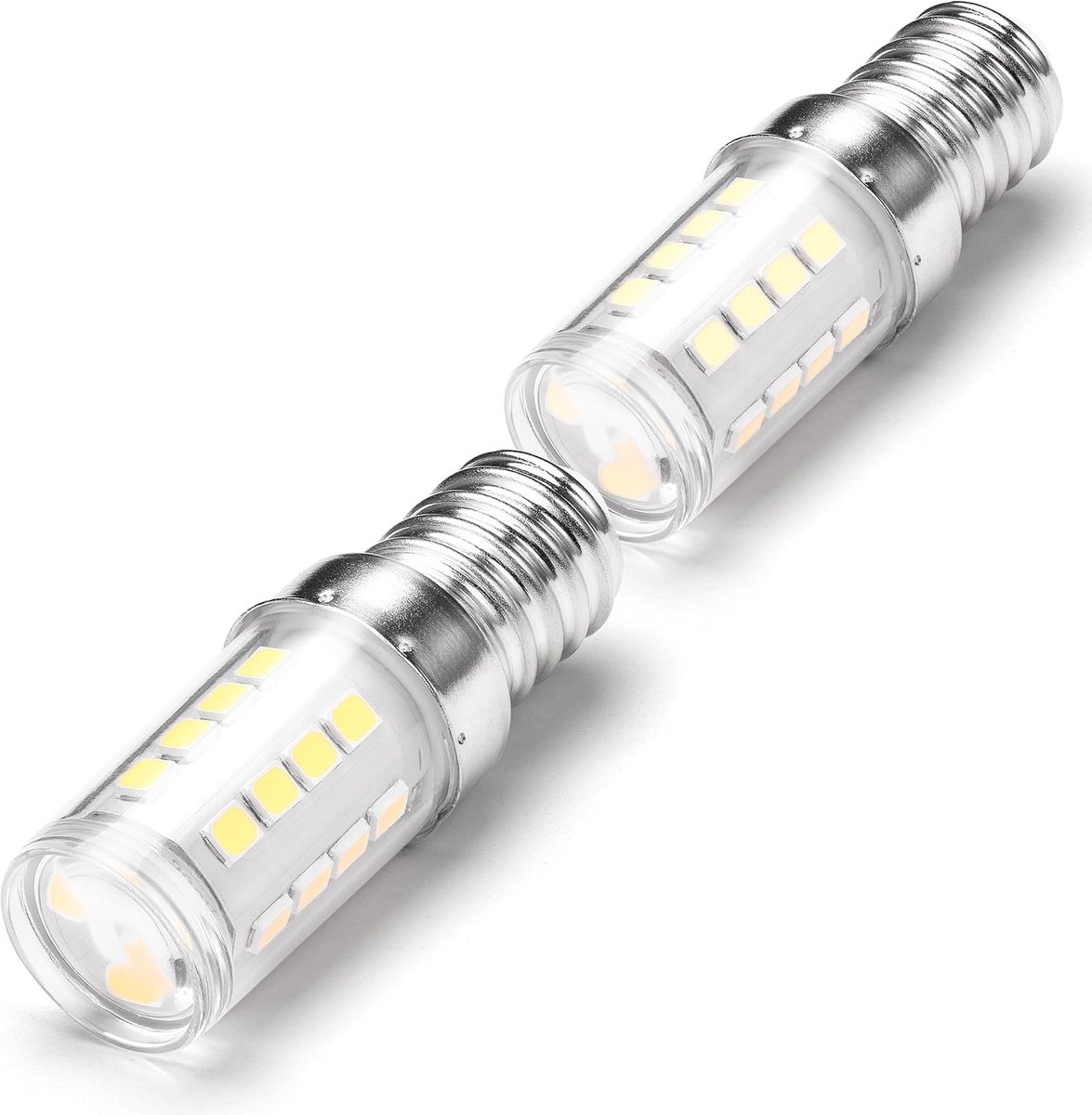 LEDlampen koel wit 6500K, 2,5W vervanging 25W halogeenlampen,300lm,2pcs | E14 Energiebesparende LED Lampen voor nachtlampjes, zoutlampen, afzuigkappen, naaimachines, niet dimbaar, AC 220-240V